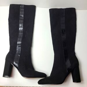 NEW 14TH & UNION jacki heeled textile boots
